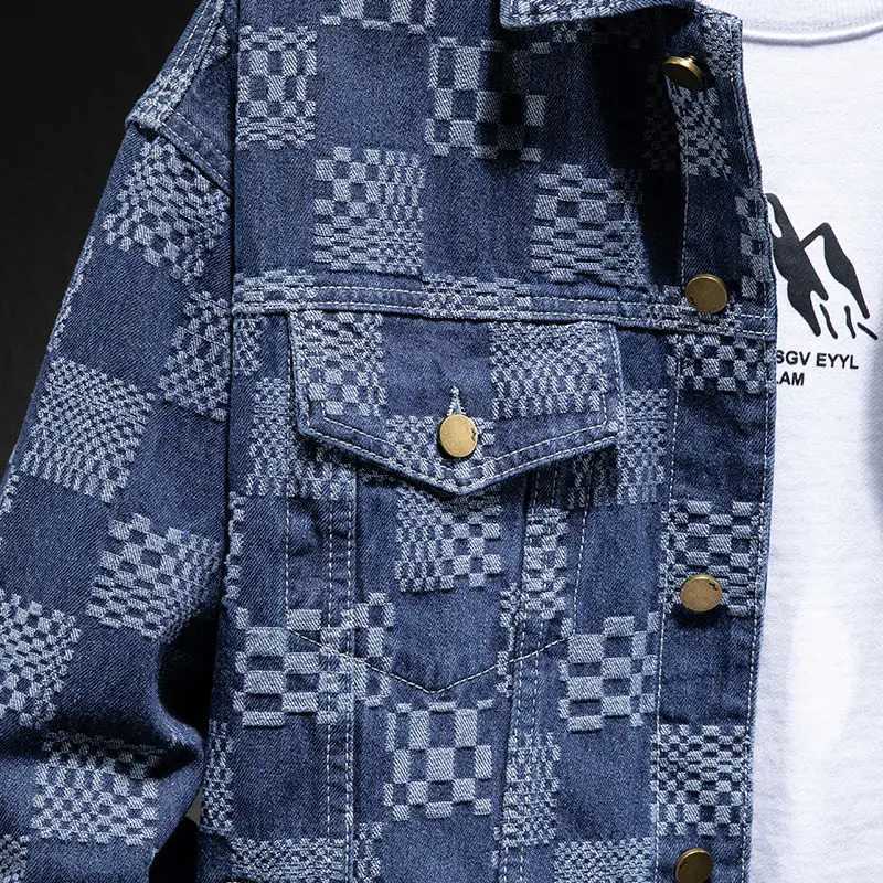 2024 New Arrival Mens Clothing Daily Single Breasted Thick Jackets for Men Casual Autumn Winter Plaid Jacquard Mens Jackets M260309