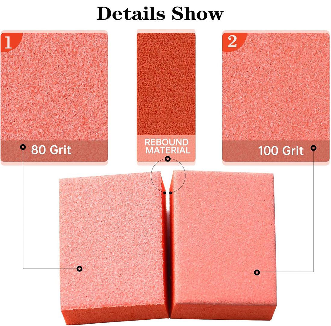 Disposable Manicure 3 Piece Nail Kit, Wood Nail File 100/180 Grit, Mini Buffer 80/100 Grit, Wood Stick,300Set