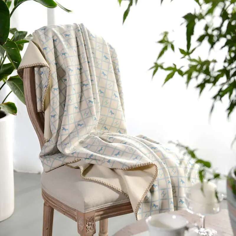 Cashmere Sofa Blanket Cotton Throw Thin Shawl Summer Air Conditioning Baby Airplane Travel Blanket - view 4