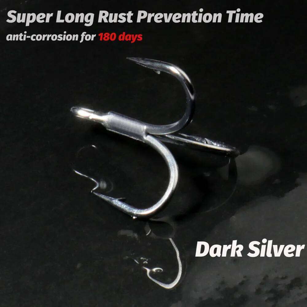 GOBAIT 20PCS Treble Hooks 2#-10# Fishhook Barbed Sharp High Carbon Steel Angle Nickel Antirust Tool Pesca Tackle Fishing Hook S260305 274