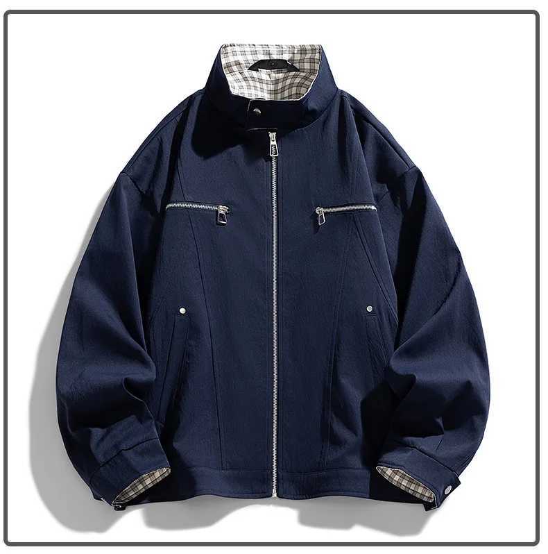 2025 New Arrival Spring Autumn Trendy Brand Casual Cargo Jacket for Men Lapel Style M260309