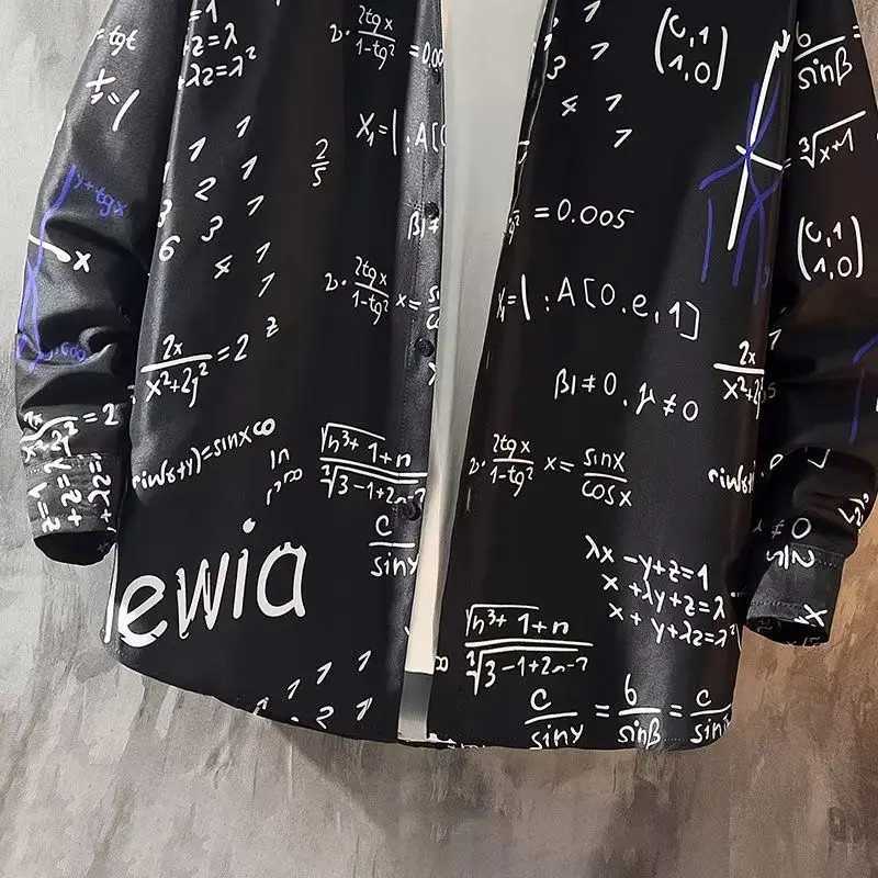 Spring Autumn New Turn-down Collar Long Sleeve Shirt Man High Street Button Cardigan Japanese Style Loose Casual Tops M260309