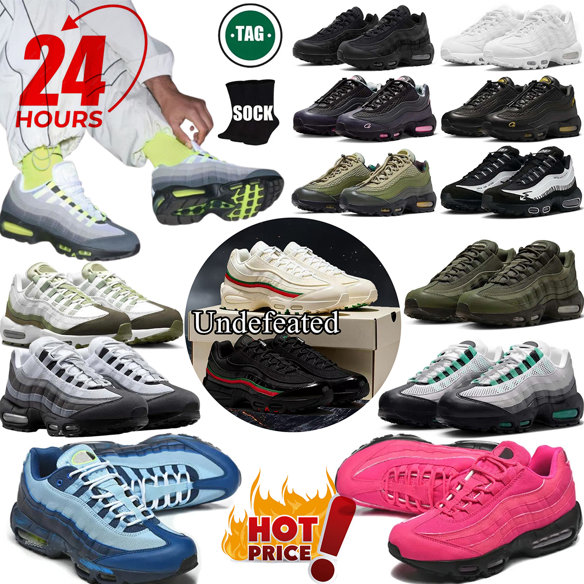 free shipping Designer Shoes 95 Running Shoes Men Women Sneakers Triple Solar flats Breathable 95s Purple Outdoor hot Sports Trainers