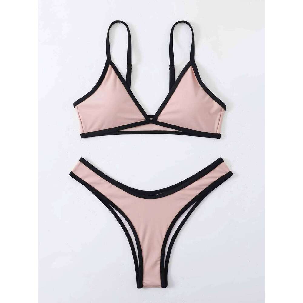 2025 New Patchwork Bikini Sets Swimsuit For Women Sexy Swimwear Female Two Pieces Bathing Beachwear Swimming Suit Swim XJ260206