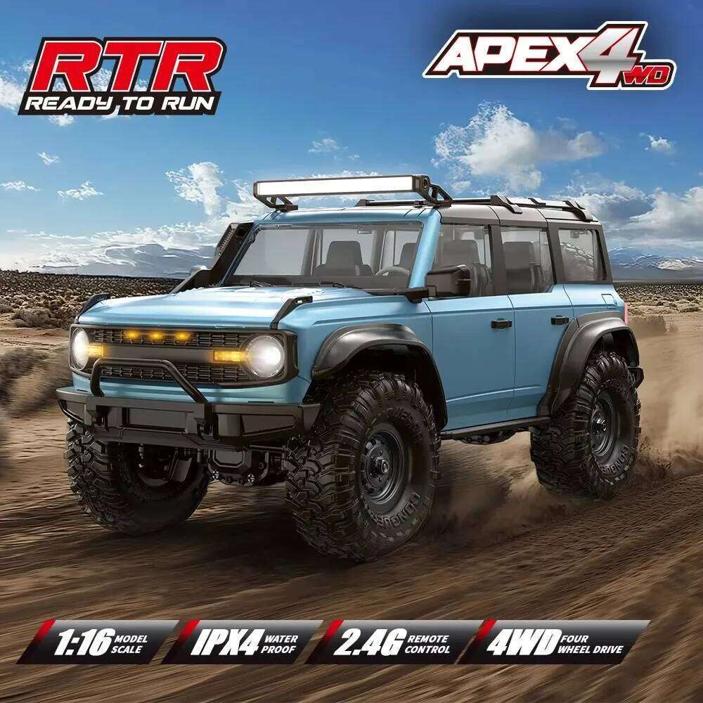 1:16 4WD Rc Car Full Scale 2.4G Off-Road Remote Control With LED Monster Trucks Race Cars Model Toys For Kids Adult Gifts C260306