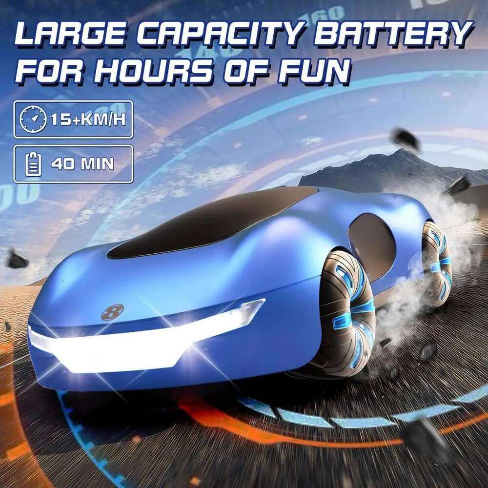 NEW sports dual spray with sound and cool lights four-wheel drive science fiction concept car children's remote control C260306