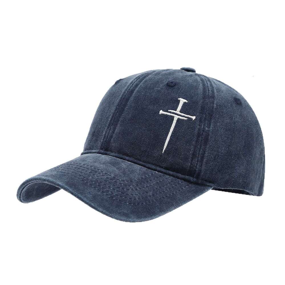 Cross-stitch hat for men/women Embroidered cross baseball cap Fun and adjustable Soft-top Accessory for City Walk & Coffee Date