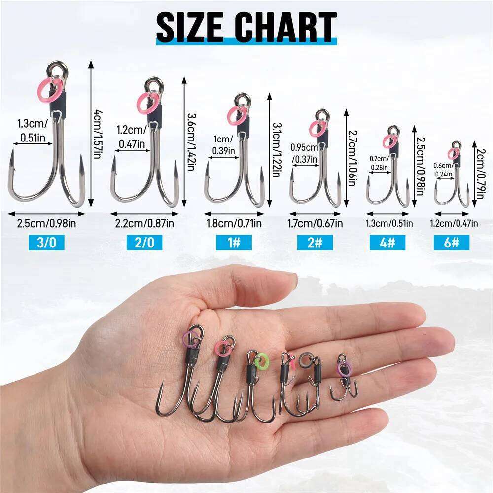10pcs Fishing Hook Double Hooks Live Bait Holder Shrimp Walker Fishhooks for Bass Groupers Catfish S260305