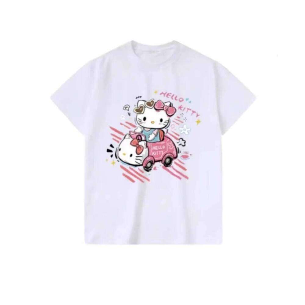 Summer new style kitty cute casual short-sleeved T-shirt for women, versatile and made of pure cotton XJ260306