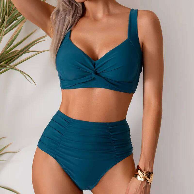 New Sexy Bikinis Push Up Swimsuits Women Swimwear For Female Beach Swim Wear Bathing Suits High Waist Bikini Set Pool Bather XJ260206