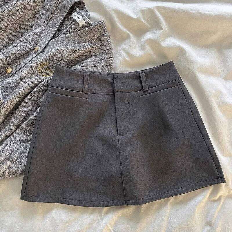 Streetwear Black Mini Skirt Women Fashion Preppy Sexy Gyaru Hip Wrap Skirts Summer Elegant Korean High Waist A Line Faldas New XJ260309