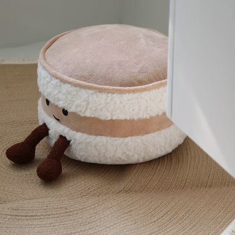 Cute Bread Seat Cushion, Removable Washable Tatami Stool for Living Room