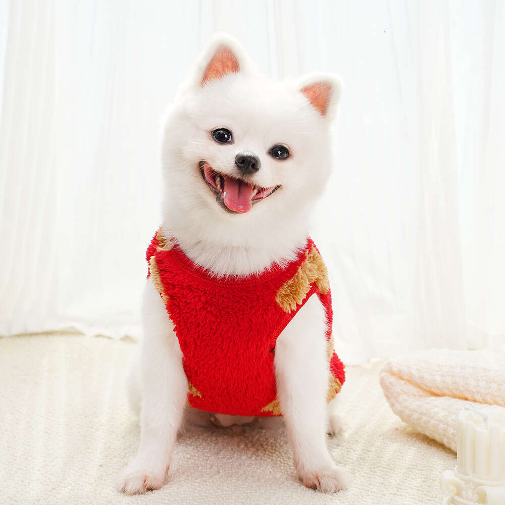 Famous brand New Cross Border Pet Large Universal Autumn Winter Plush Warm Dog Clothes Cat Supplies Manufacturer pupakaIK