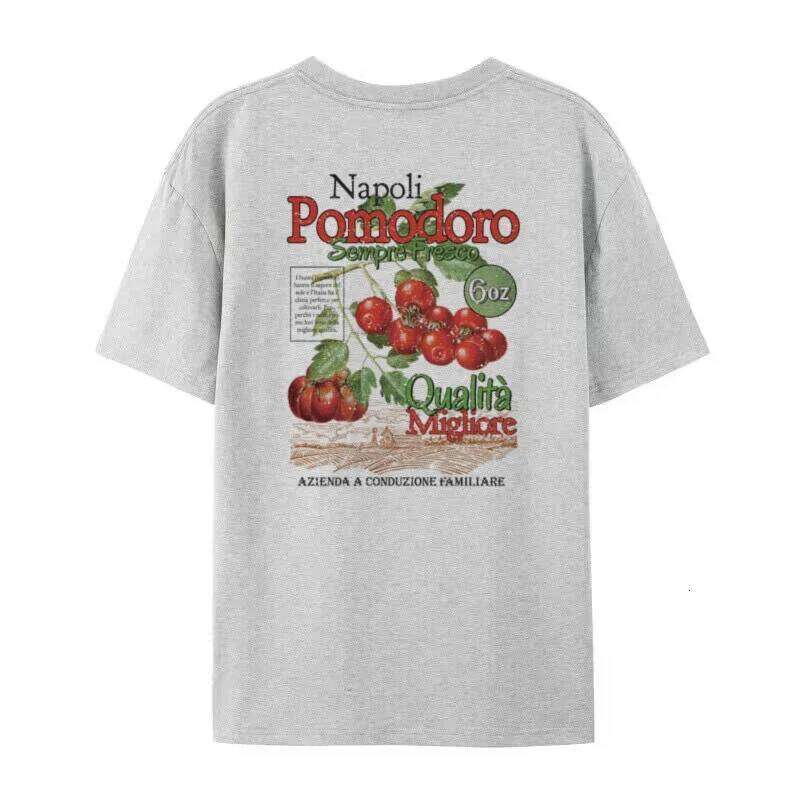 Napoli Tomato Women Vintage T-Shirt Loose Cute Botanical Fruit Shirt Retro Aesthetic Streetwear Graphic Tees Cottagecore Clothes XJ260306