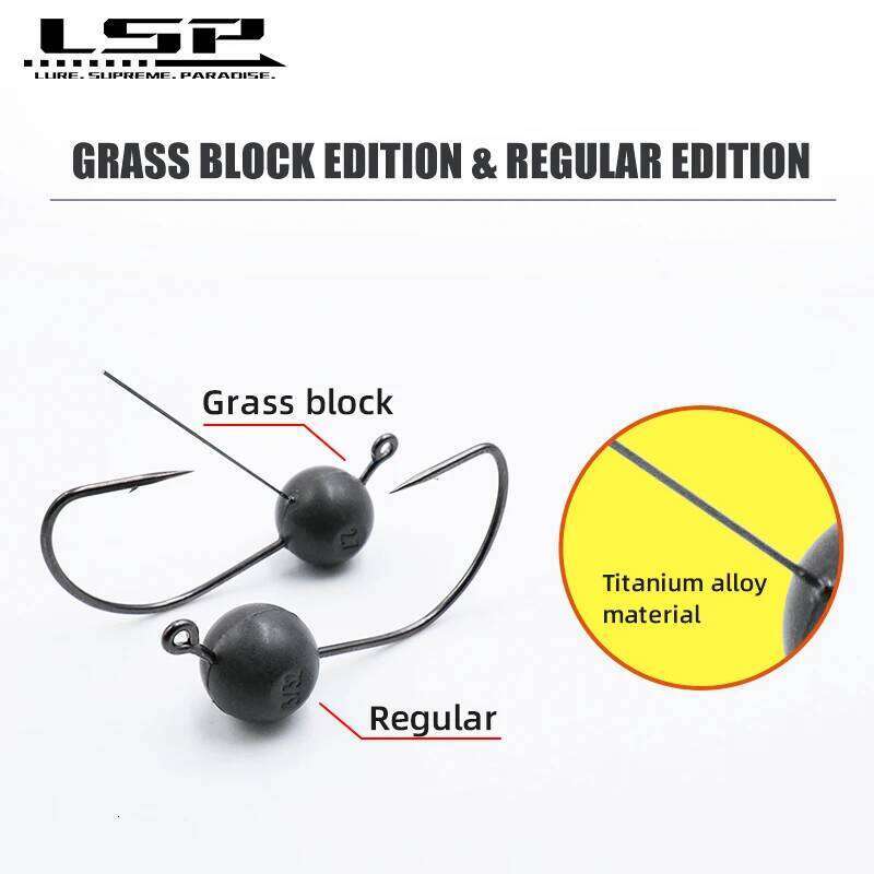 LSP Resin Inch Wacky Hook/ Weedless Grass Blocking Barbed Fishhook Fishing Tackle Accessories Kit Pesca S260305