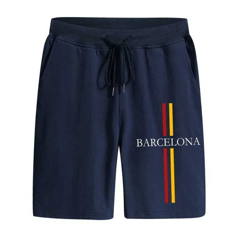 Man Casual Fashion Walking Shorts Summer Classic Barcelona Printed Shorts Male Home Outdoor Cool Soft Knee Length Pants N260310