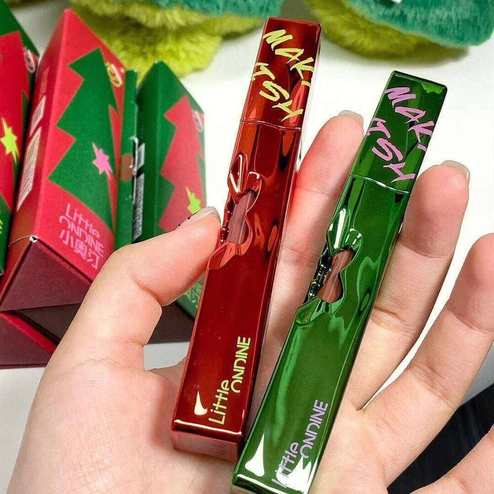 Little Ondine Flower Heart Korean Lipstick Matte Velvet Glaze Gloss Waterproof Long Lasting Lip Mud Moisturizer Makeup Z260310