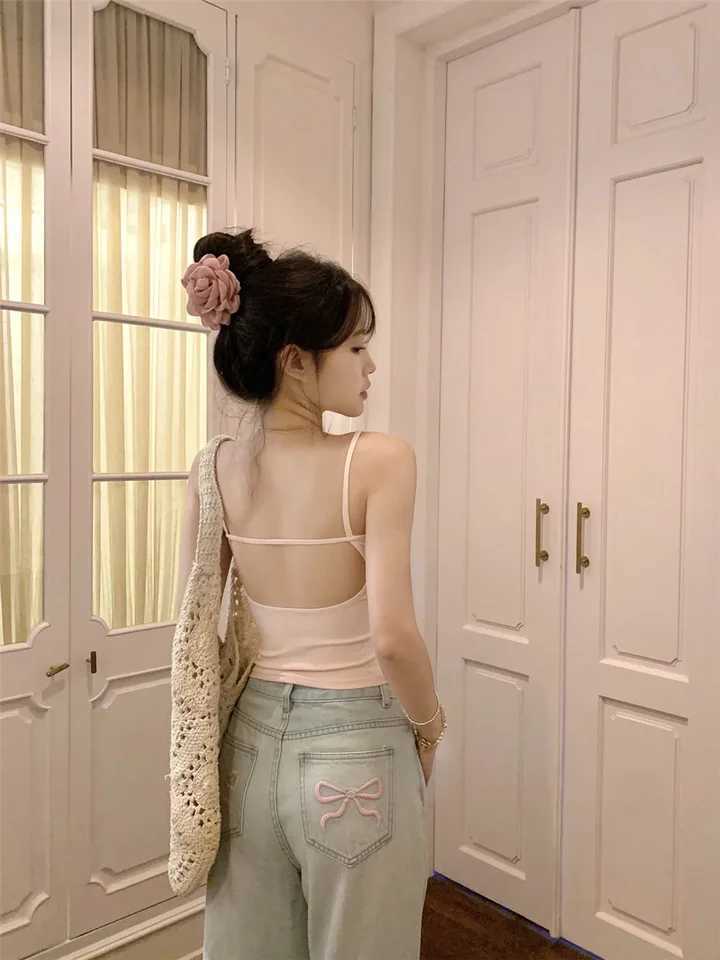 bow Blue Jeans Women High Waist street American Wide Leg denim Pants 90s Embroidery Y2K Vintage Straight straight Trousers 2024 M260310