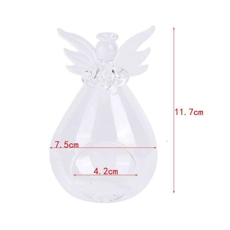 Angel Glass Tea Light Candle Holder Home Party Decor Candlestick Storage Holders H260310