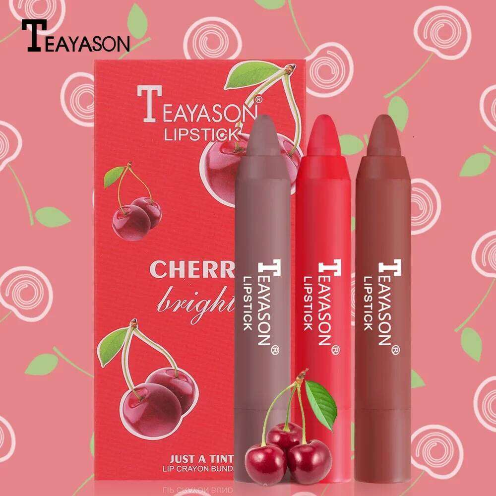 3PCS/SET Moisturizer Lipstick Pencil Pigments Waterproof Long Lasting Velvet Matte Cosmetic Makeup Lip stick Pen Z260310