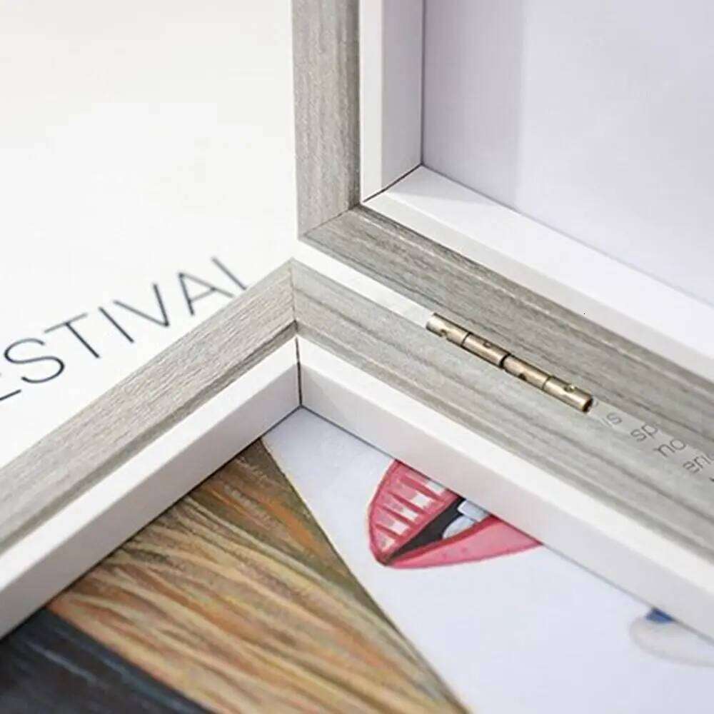 Creative Foldable Hinge Photo Double/Triple Rectangular Desktop Album Set Wooden 2/3/4/5 Linked Combination Folding Frame H260310 - view 6
