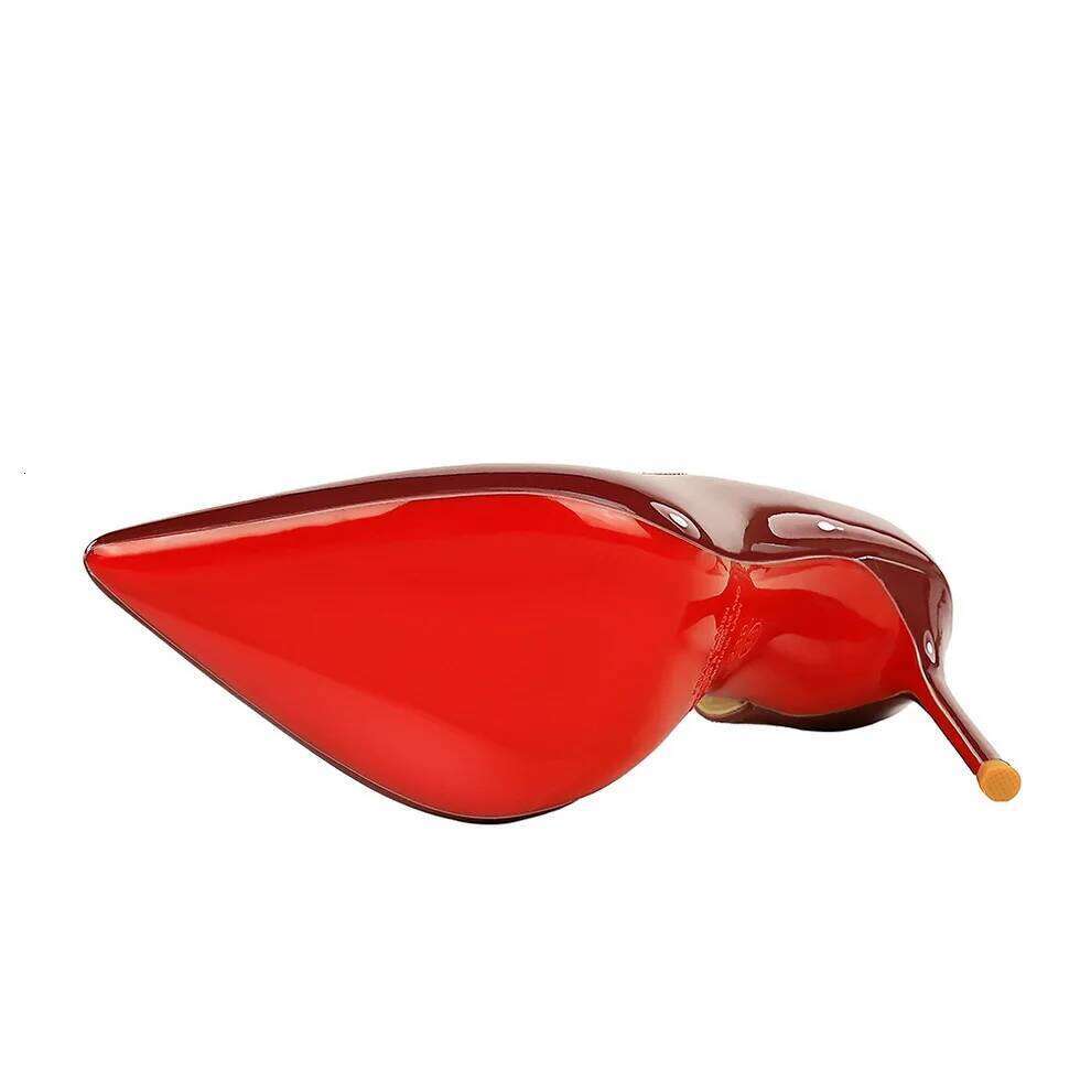 Women 10cm High Heels Lady classics Red Bottom Pumps Female Daily commuting Breathable Pointed Toe shoes