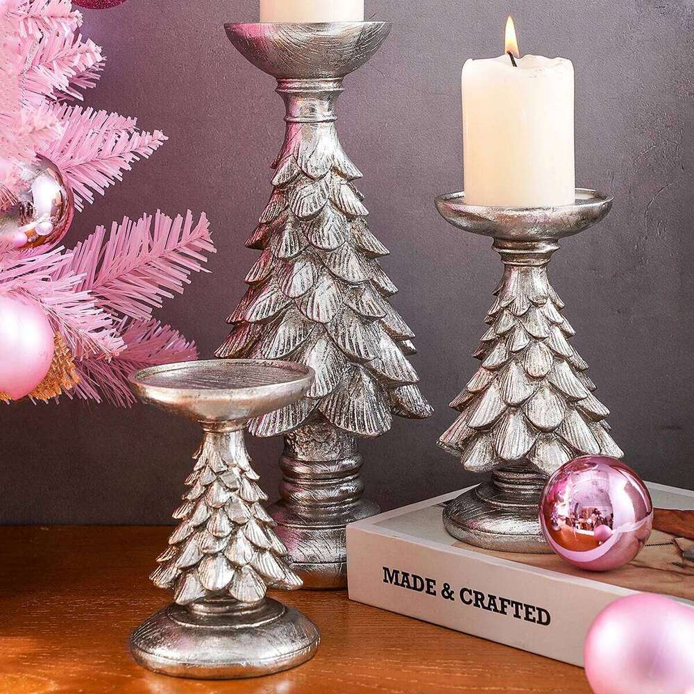 1PC, resin material home for Christmas tree candlestick decoration H260310