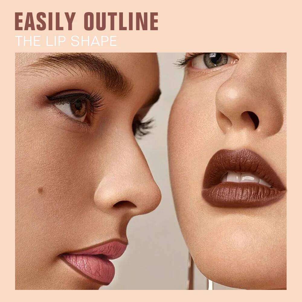 Matte Velvet Crayon, Lip Liner + Lipstick Dual Use, High Pigment, Easy Apply, Define Shape Fill Lips, Daily Makeup Z260310