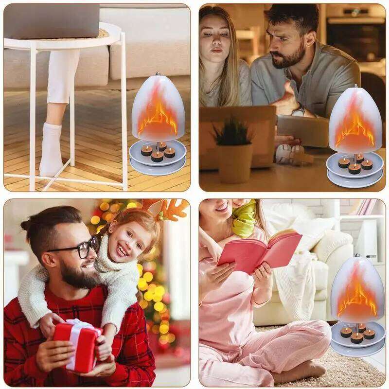 Heater Metal Tea Stove and Large Space Fast Heat Oven with Soft Light Candle Heating Holders H260310