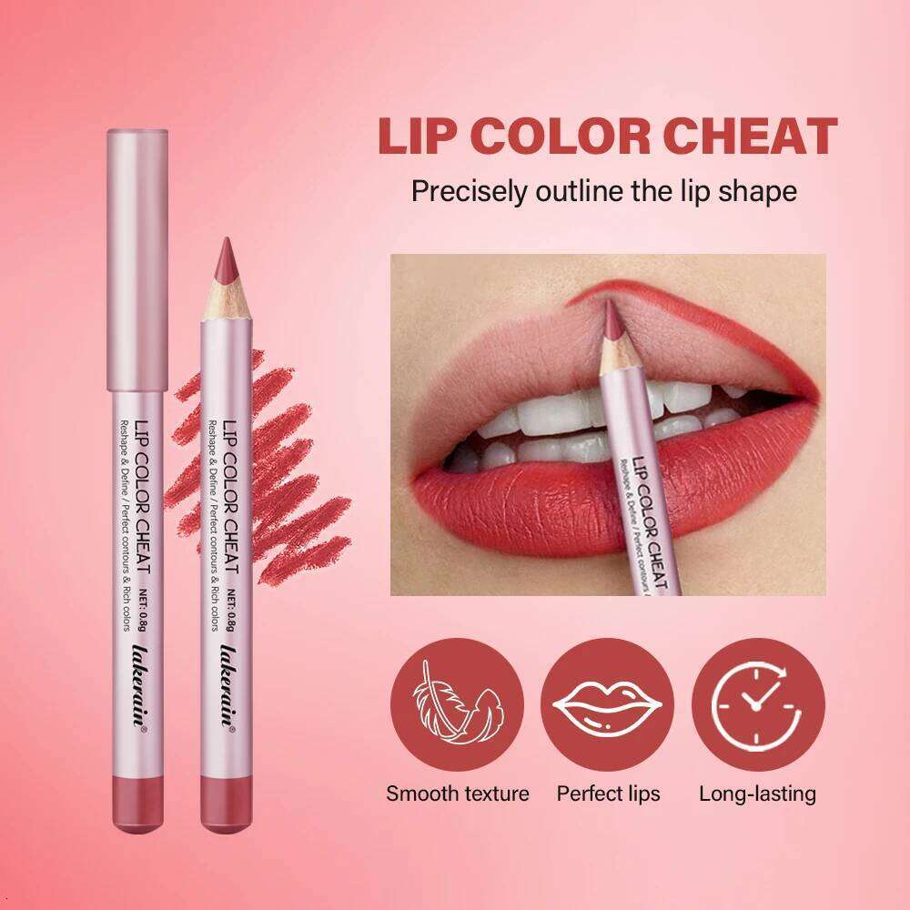 Lakerain Easy To Wear Non-stick Cup Contouring Lip gloss lipstick Pen 4 Colors Lipliner Pencil Waterproof Matte Cosmetics Z260310