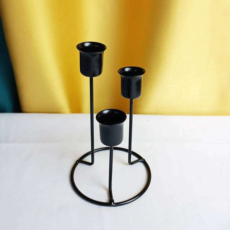 Modern 3/4-Headed Candlestick Minimalism Metal Taper Candle Holders Wedding Decoration Candelabra Dining Table Home Decor H260310