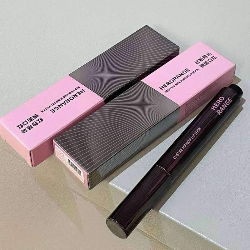 HERORANGE Push-button Mirror Moisturizing Long-lasting Lip Glaze Lipstick Z260310