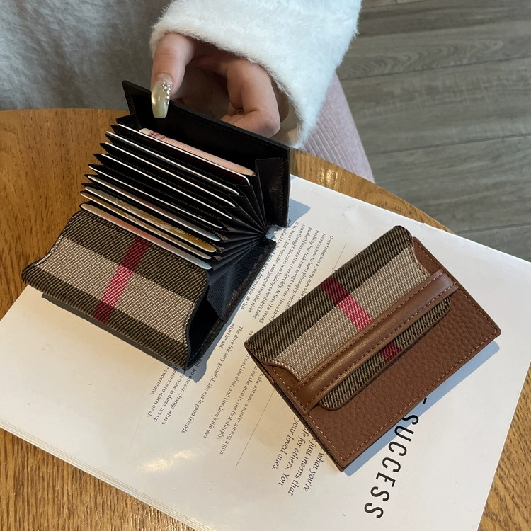 Free Shipping 2026 New Multi functional Leisure Fashion Designer Handbag Trendy Classic Grid Card Bag for Women