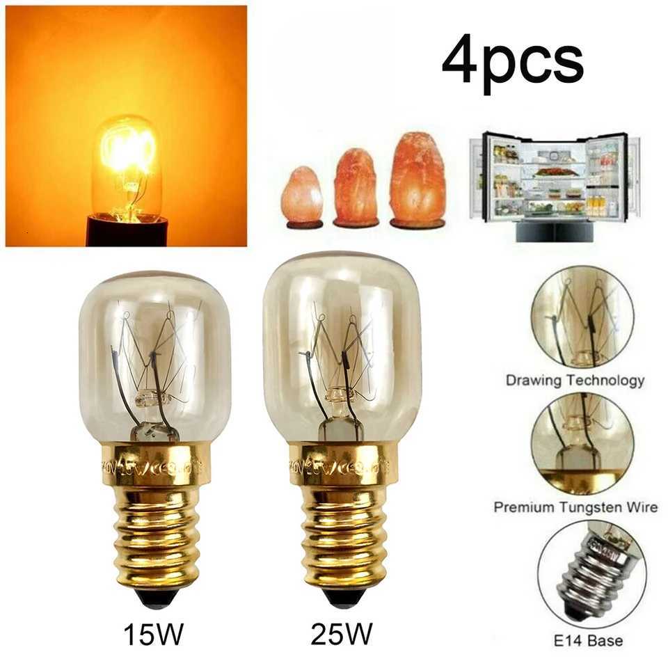 4PCS E14 Salt Lamp Globe Bulb 25W Light Bulbs 240V Refrigerator Oven Replacement Vintage Incandescent Bulbs H2603101