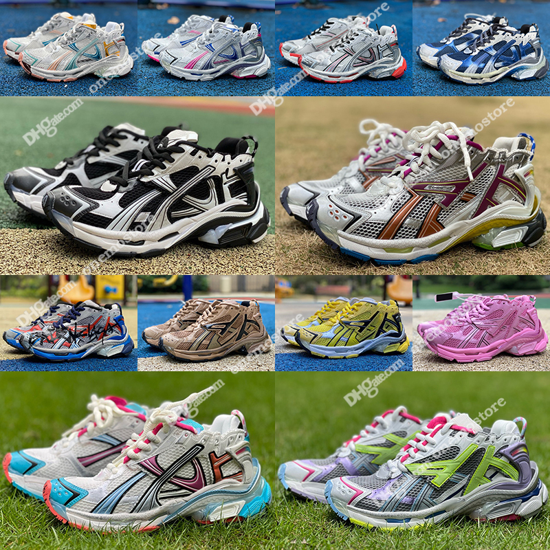 With Box Womens Mens Casual shoes Runner 7.0 Multicolor Black White Designer Shoes Burgundy Trainers Loafers plate-forme Paris Luxury Sneakers 36-46