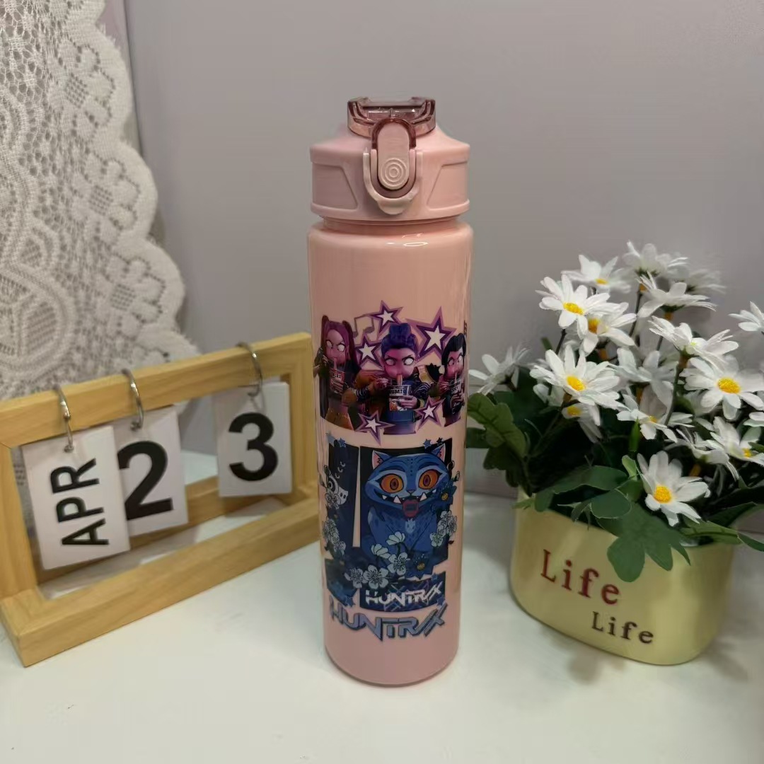 KPop Demon Hunters Water Cup Kawaii Anime Drinking Bottle Huntrix Rumi Mira Zoey Drinking Bottle Sport Shaker Drink Bottle Gifts Z251111-1
