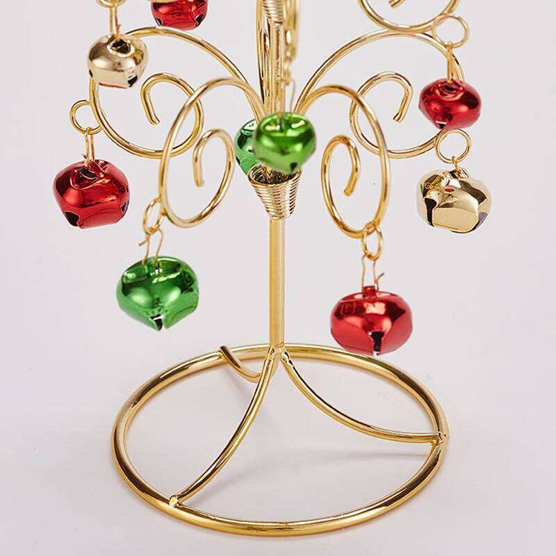 Iron Lace Tree Mini With Bell Star Desktop Ornament New Year Christmas Eve Gift Celebrate Party Xmas 2026 H260310