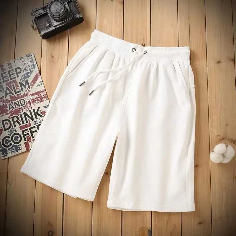 New Cotton Men Women Shorts Summer Sport Loose Solid Color Casual Pants Drawstring Daily Style Home Outdoor 5 Points Pants N260310