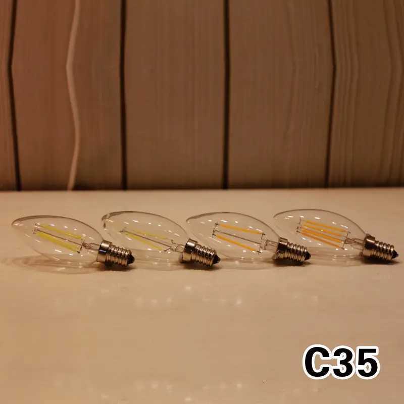 1-24PCS C35 Candle Led Bulb C35L E14 Base 2W 4W 6W 8W Edison Light Bulb 2700K Warm Cold White 6000K Chandelier Replacement Lamp H260310