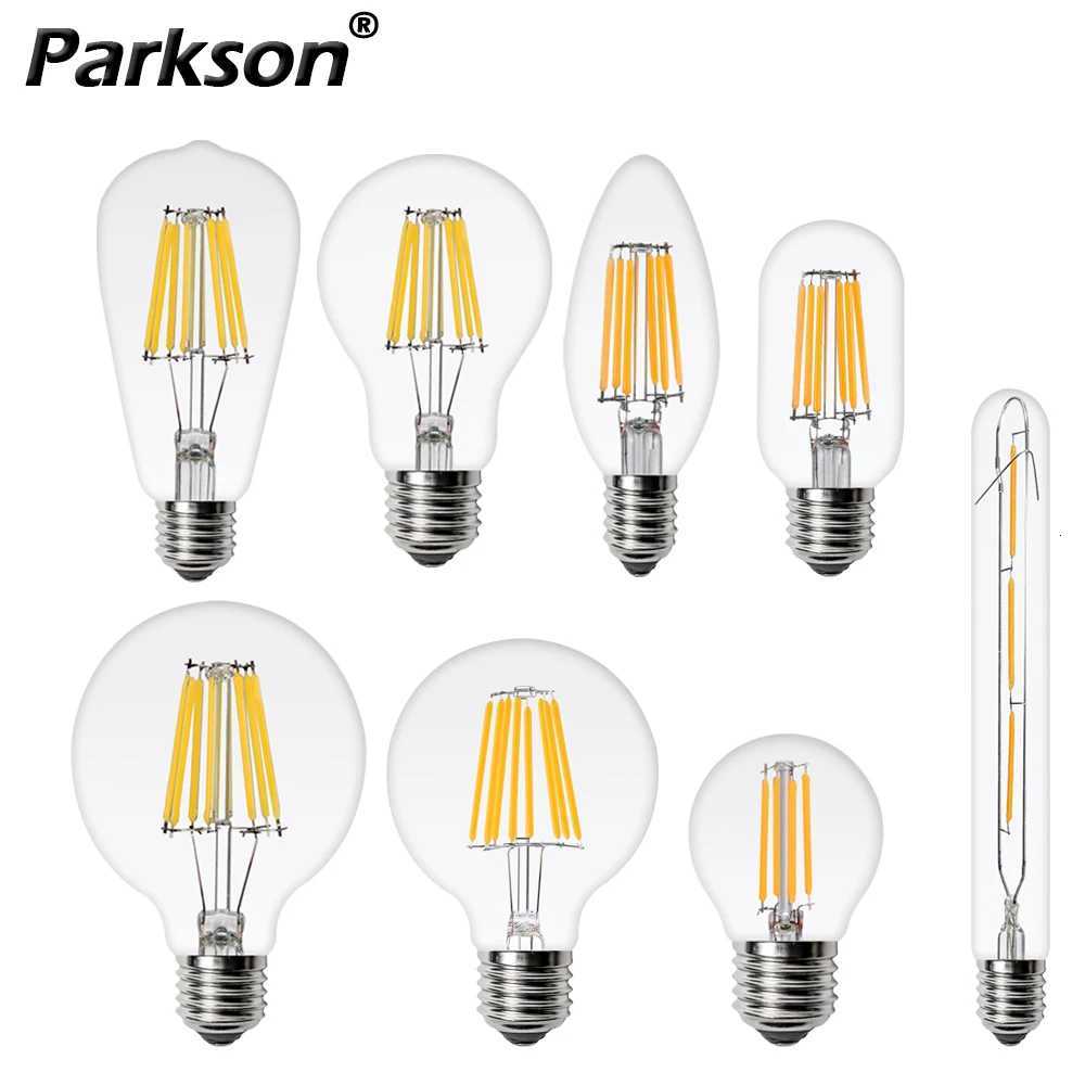 Bombiilas Filament LED Light Bulb E27 E14 220V 240V C35 C35L ST64 A60 T45 G45 G80 G95 Candle Light Glass Bulb Lampara LED Lamp H260310