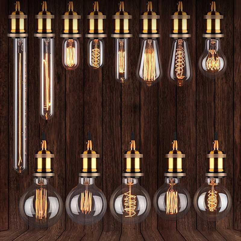 Retro Yellow Light Bulb 220V 110V E27 40W Vintage LED Filament Lamp Incandescent Light Bulb For Home Decor Vintage Lamp H260310