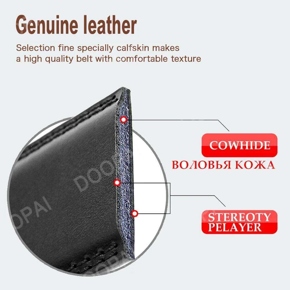 Metal Mens Automatic Leisure Ratchet Belts for Men Pants Fashion Genuine Leather Belt H260310