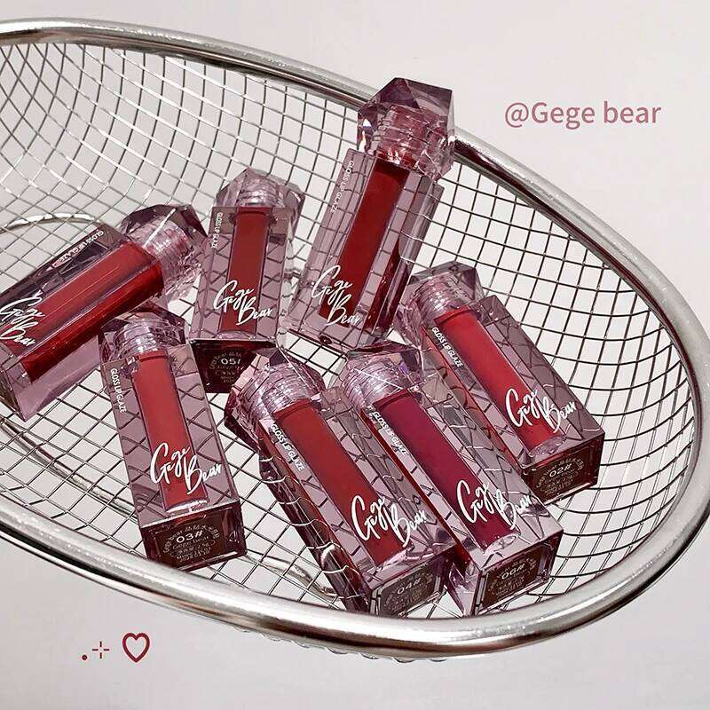 Gege bear water is long-lasting, non fading, and not easy stick to cup lip gloss - irregular angular design Z260310