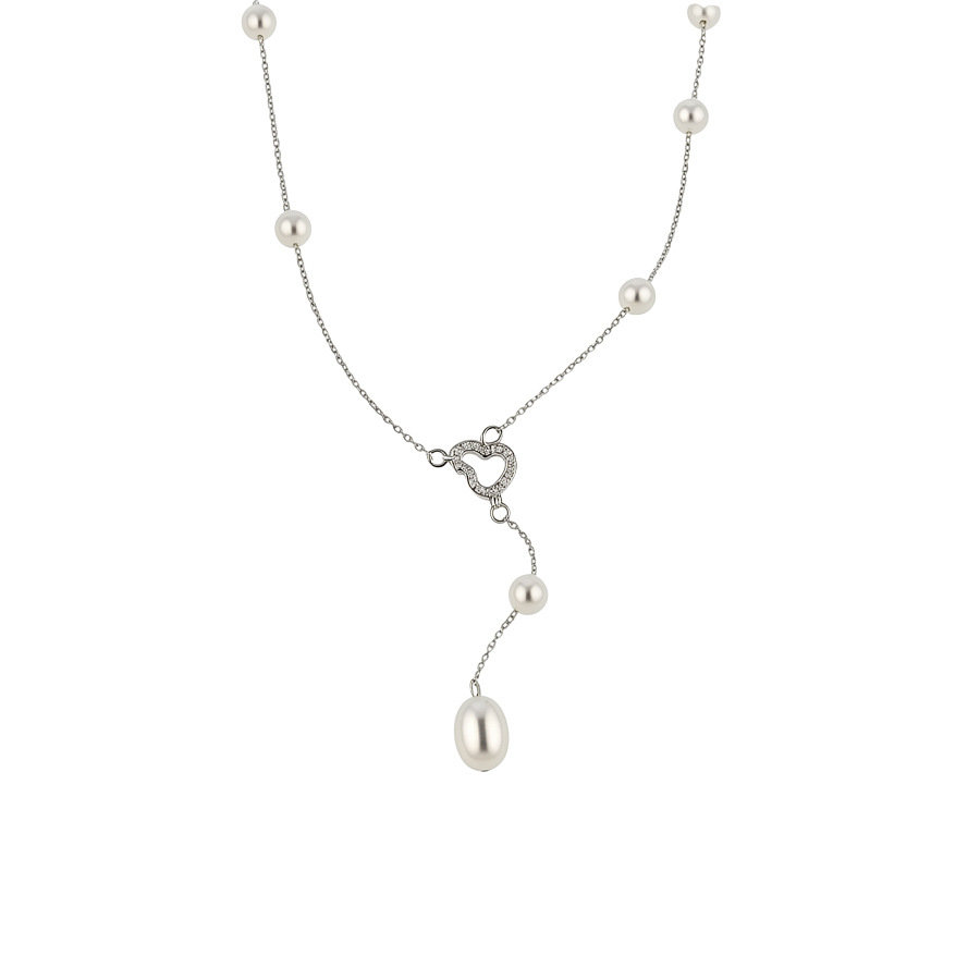 French-style zircon gourd pearl necklace, simple and fashionable, suitable for daily commuting, versatile collarbone chain with a unique design, niche - view 9