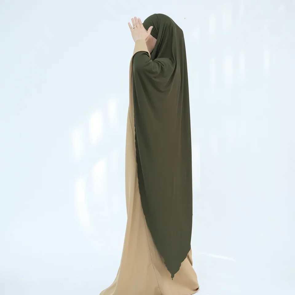 Modal Jersey Khimar Ramadan Hijab Prayer Garment Long Headscarf Muslim Women Islam Clothing Eid Djellaba Turkey Abaya Dress 2025 X260310