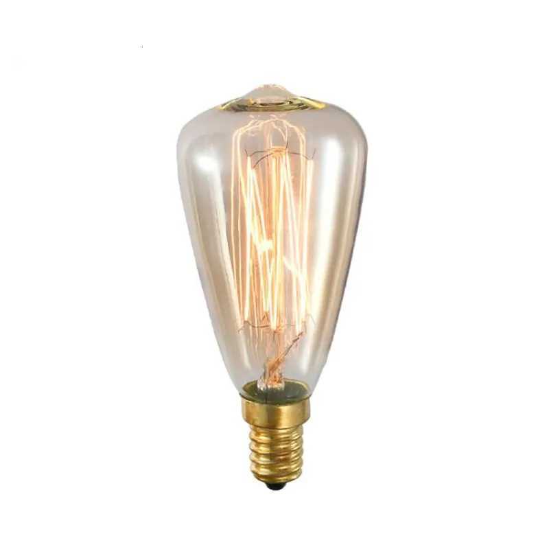 Edison Bulbs ST48 E14 40W 220V Christmas Tree Incandescent Bulbs 40W ST48 Filament Retro Edison Light For Pendant Lamp H260310
