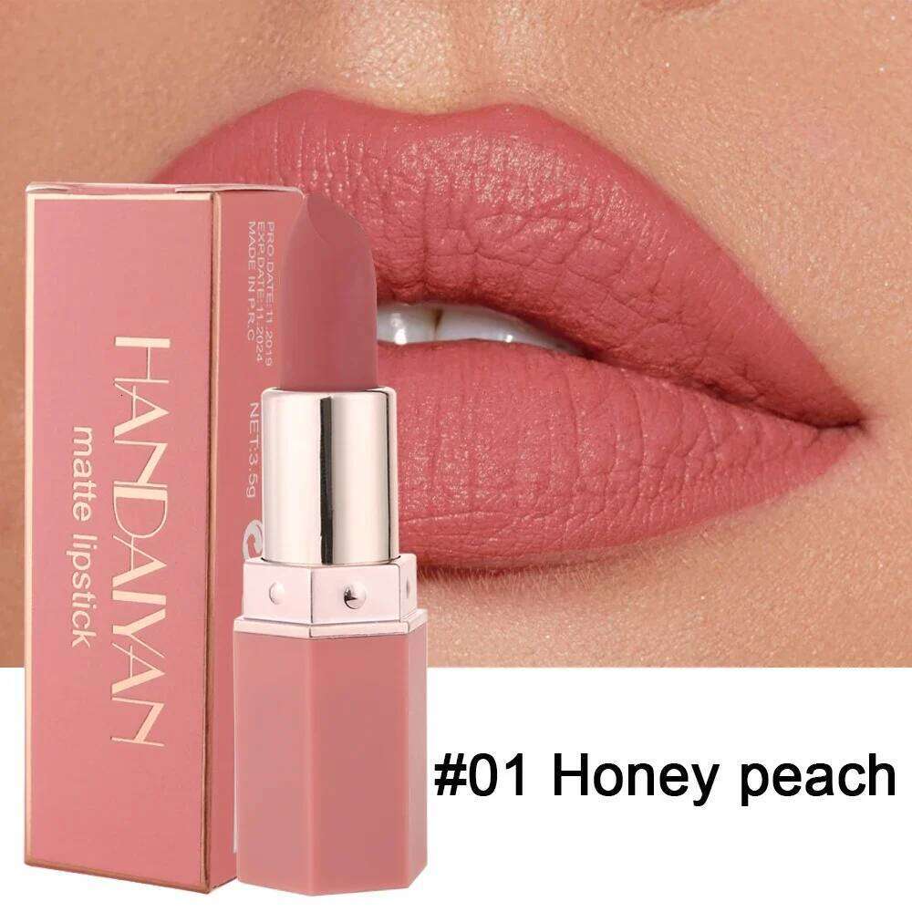 6 Colors Makeup Matte Lipstick Waterproof Long Lasting Lip Stick Sexy Red Pink Velvet Nude Lipsticks Women Cosmetics Batom Z260310