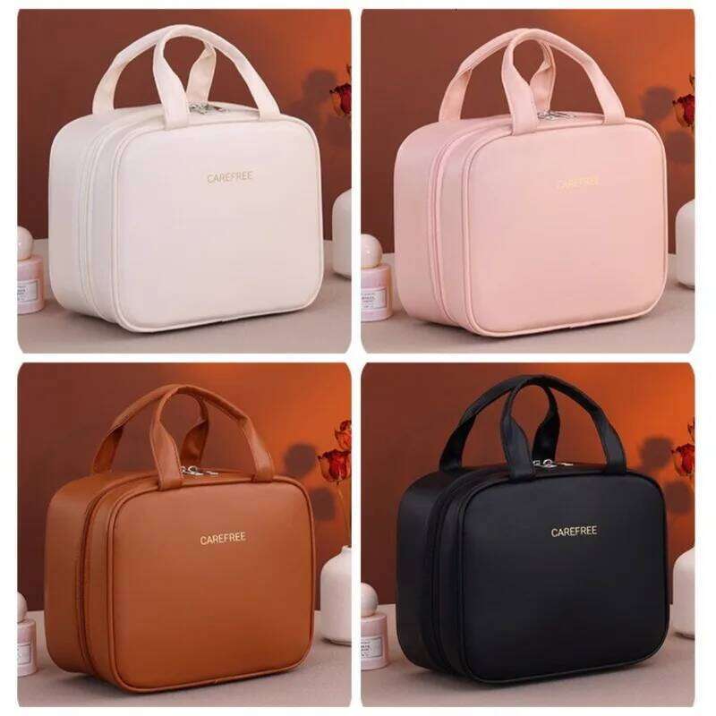Large Capacity PU Waterproof Cosmetic Bag Women Multifunctional Makeup Organizer with Compartments, for Travel & Daily Use XJ260310