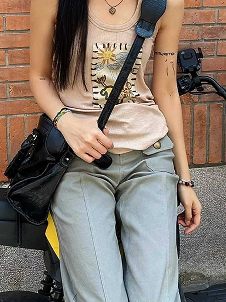 Grunge Vintage Old Money Skinny Jeans Women Japanese Low Rise Gyaru Y2K Striped Denim Pants 90s Aesthetic Korean Chic Outfits M260310