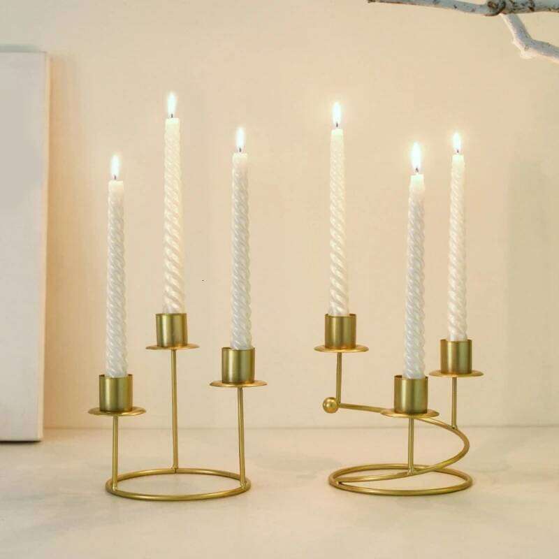 Nordic Metal Wedding Home Decorations Candlestick Holder H260310